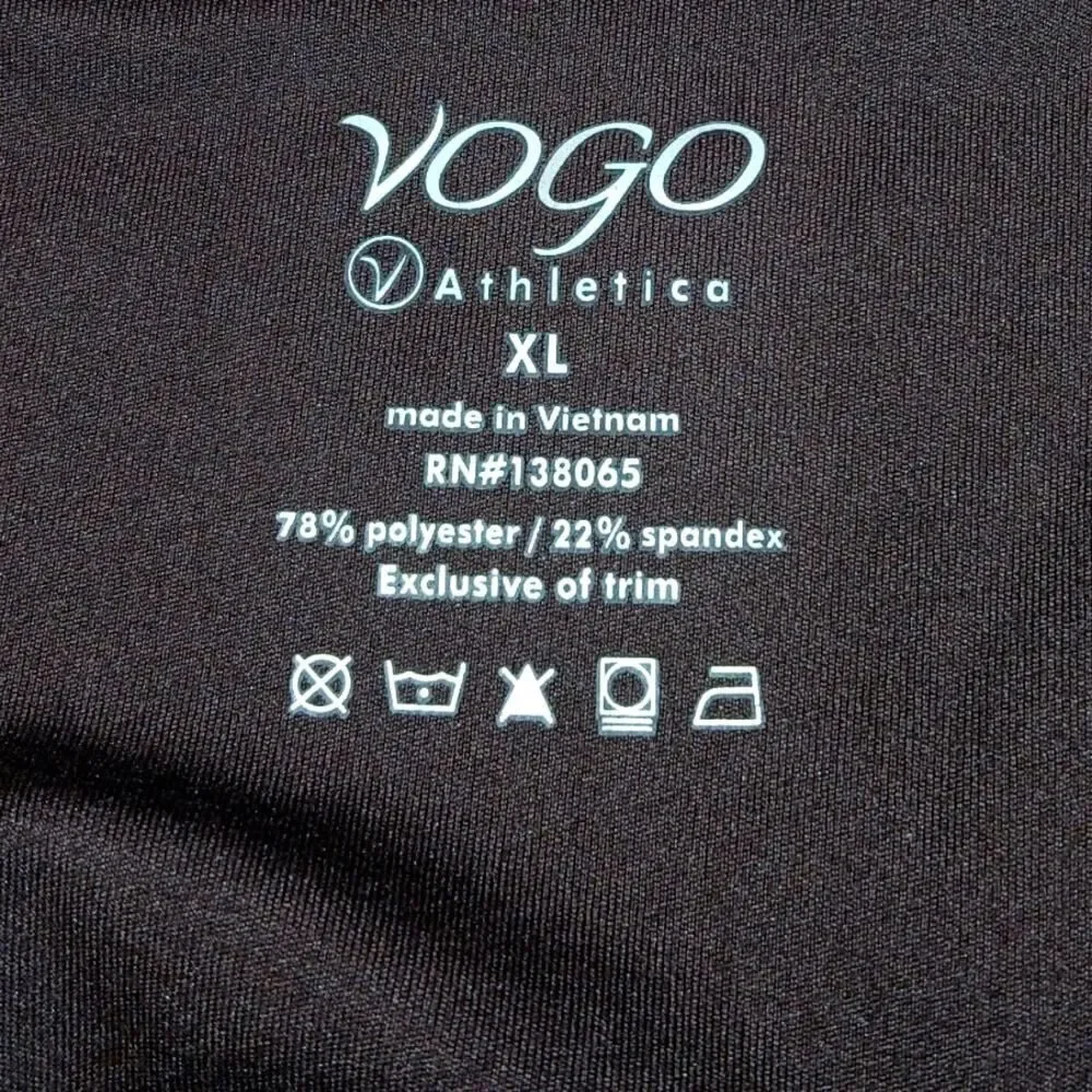 VOGO ATHLETICA Women's Brown Leggings with Zipper Pockets - Size: XL